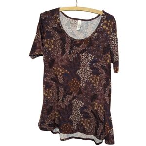 LuLaRoe Multicolor Floral Short Sleeve Top